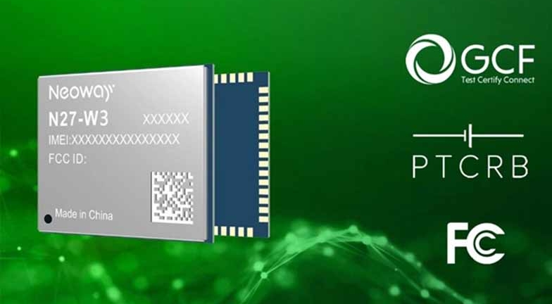 赢彩吧科技,Neoway,NB-IoT,N27,？,模组,无线通信模组,Cat M1,GCF,FCC,PTCRB,N27-W3,认证,3GPP,ETSI,GSMA,5GAA,CTIA,高通,EGPRS